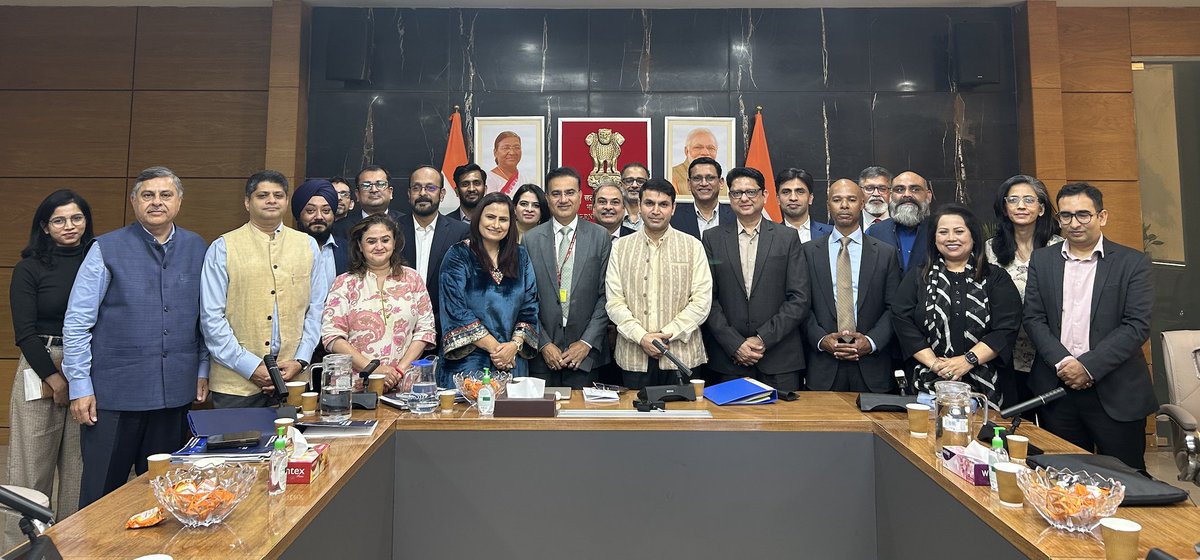USIBC's tweet photo. 🇺🇸🇮🇳 At USIBC’s Life Sciences Mission, Shri Darpan Jain, Joint Secretary (Dept. of Commerce) B M Mishra, and Joint Secretary, underscored the realities shaping India’s pricing and regulatory framework, including how patient assistance programs operate and why drug and device pricing need distinct approaches.

U.S.–India cooperation continues to play a vital role as both countries work toward stronger global standards, innovation, and better patient access.

#USIndia #LifeSciences #Healthcare #MedTech #Pharma #Innovation #USIBC 

@Usibc_md  @sandymaini @barsebrajesh @Akanksh73835613 @Pharmadept @NITIAayog @MEAIndia @CimGOI @DPIITGoI @MoHFW_INDIA @DBTIndia @DghsIndia @AyushmanNHA @BIRAC_2012 

@AbbVie @GSK @Johnson @Abbott @Baxter @Pfizer @Bioconlimited @Medtronic @SyngeneIntl   @Baxter @MSD @TheAsiaGroup @BhartiaJubilant @illumina @EliLillyandCo