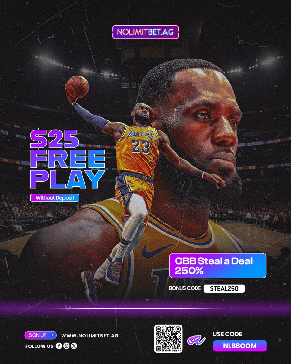 boomrotic's tweet photo. 🔥 Get $25 FREE PLAY — No Deposit Needed!
Don’t miss our CBB Steal a Deal 250% Bonus!
Use code 👉 STEAL250 and boost your play instantly! 💪🏀

👉 https://t.co/EdKHOXUM8n

#NoLimitBetAG #FreePlay #BasketballBonus #CBB #SportsPromo #STEAL250 https://t.co/jrdBqklYSM