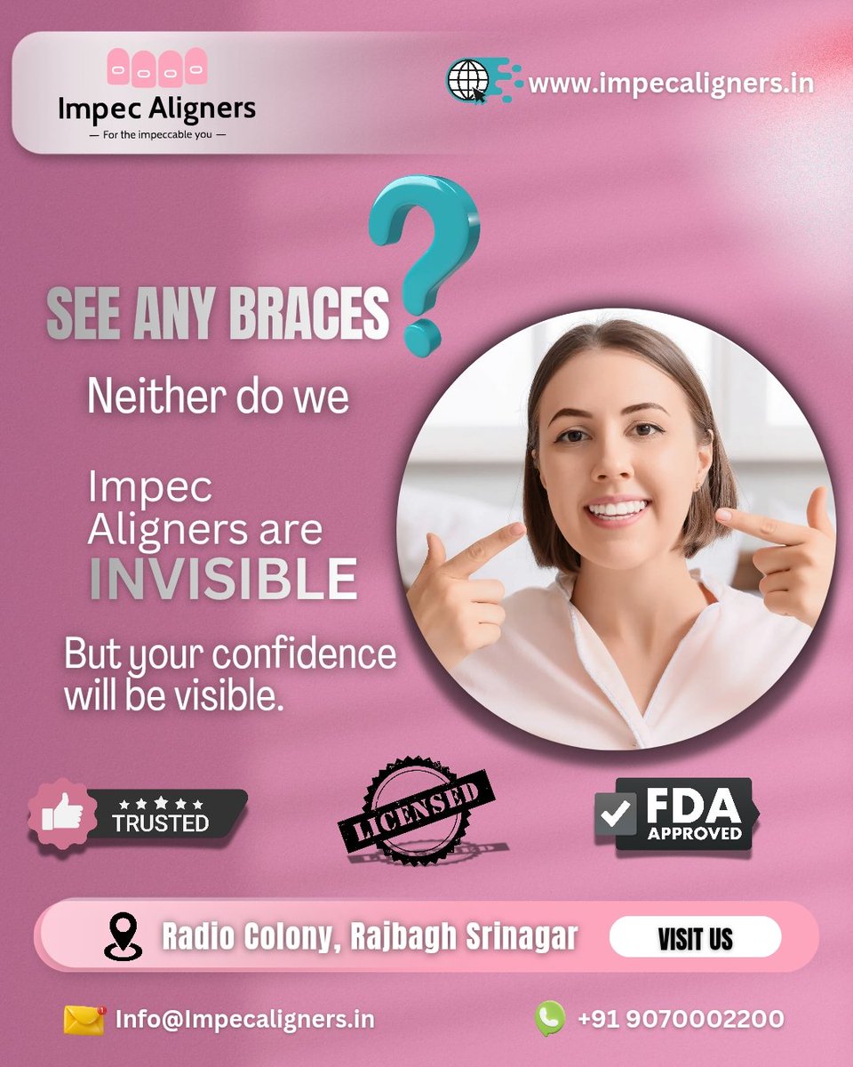 impecaligners's tweet photo. This is a brace.
Or is it? 👀

With Impec Aligners, you get all the results—minus the metal and wires.
Invisible, comfortable, and seriously confidence-boosting.

Can you spot it? Neither can anyone else.

#NotYourBraces #ImpecAligners #InvisibleUpgrade #SmileGlow #TeenVibes https://t.co/eCC2jK5Gwv