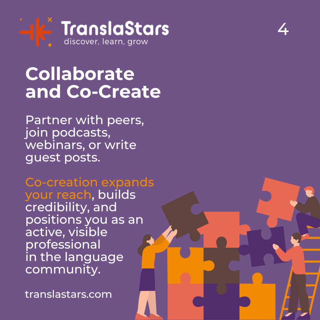 TranslaStars's tweet image. 💪 Stand out as a #LanguageProfessional! 🌟
Build a strong #PersonalBrand that shows your voice, expertise &amp;amp; passion.

5 tips to shine 👇
📣 Craft your voice
💪 Own your niche
💡 Share stories
🤝 Collaborate
🗺️ Document your growth

🚀 Start now 👉 translastars.com/course-list