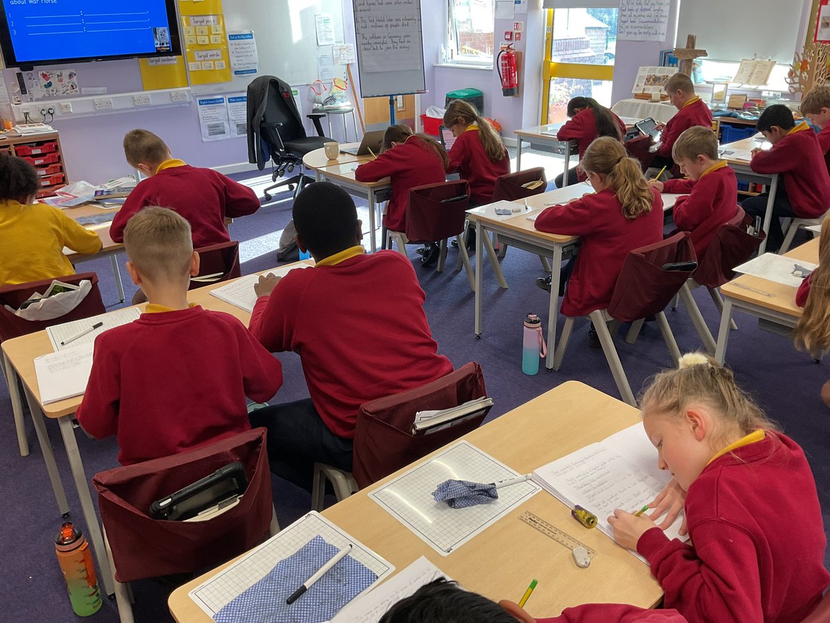 Working hard in <a href="/StJamesYear6/">Chorley St James Year 6</a> constructing great sentences! <a href="/StJamesChorley/">Chorley St James</a>