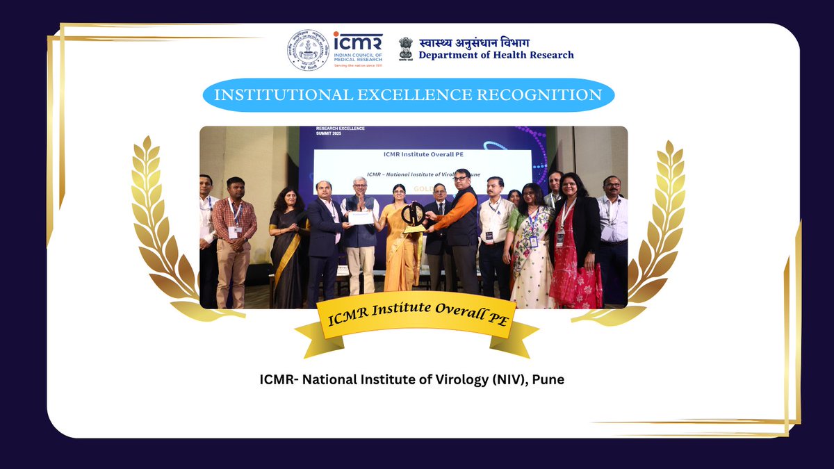 ICMRDELHI's tweet photo. Celebrating Institutional Excellence! 🏛️
Honouring leading and emerging institutes for their impactful contributions to healthcare research through outstanding overall Publication Equivalents (PE). #WeAreICMR https://t.co/MzNiYngn9U