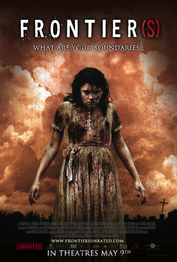 Frontier(s) (2007)

Four criminals with a bag full of cash flee from rioting and take refuge in an inn. It soon turns dark as it is home to a sadistic Nazi family.

A bleak, dark, harrowing, and emotionally intense brilliant piece of cinema. 

 #HorrorMovies