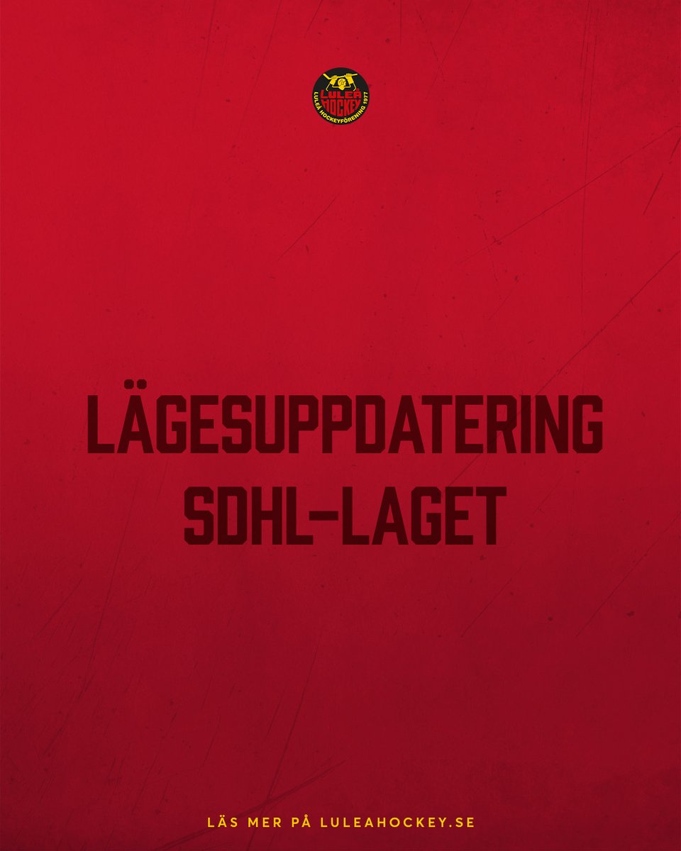 Lägesuppdatering kring SDHL-laget inför omstarten på bortaplan i helgen. luleahockey.se/article/t7cat5…