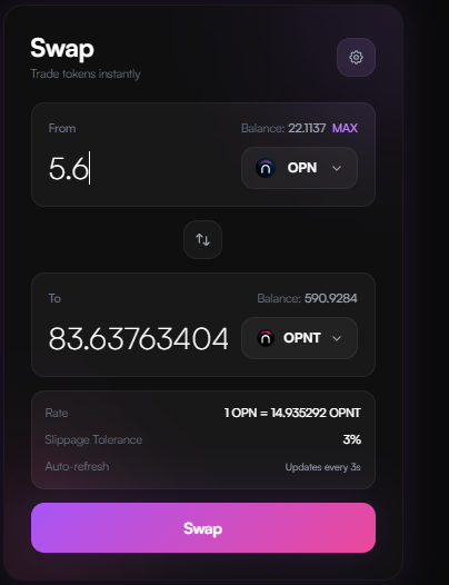 Just made the smartest move on-chain 👀💥
Swapped my $OPN for $OPNT on #OPNswap — because winners don’t just hold, they evolve. 🚀🔥
Let’s see who swaps their way to the top! 🏆
<a href="/IOPn_io/">IOPn</a> #IOPN #DeFi #CryptoCommunity <a href="/IOPn_io/">IOPn</a>
