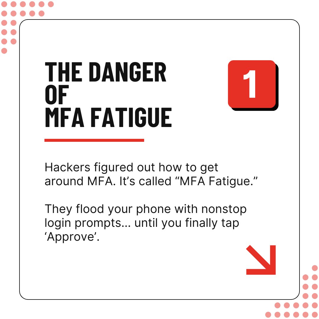 AutomateTech's tweet image. Your Multi-Factor Authentication might be a security risk. 

You probably feel safer knowing your accounts are protected by Multi-Factor Authentication.   

And you should. It’s a big step up from using passwords alone, but here’s the problem most people don&apos;t realize… hackers h