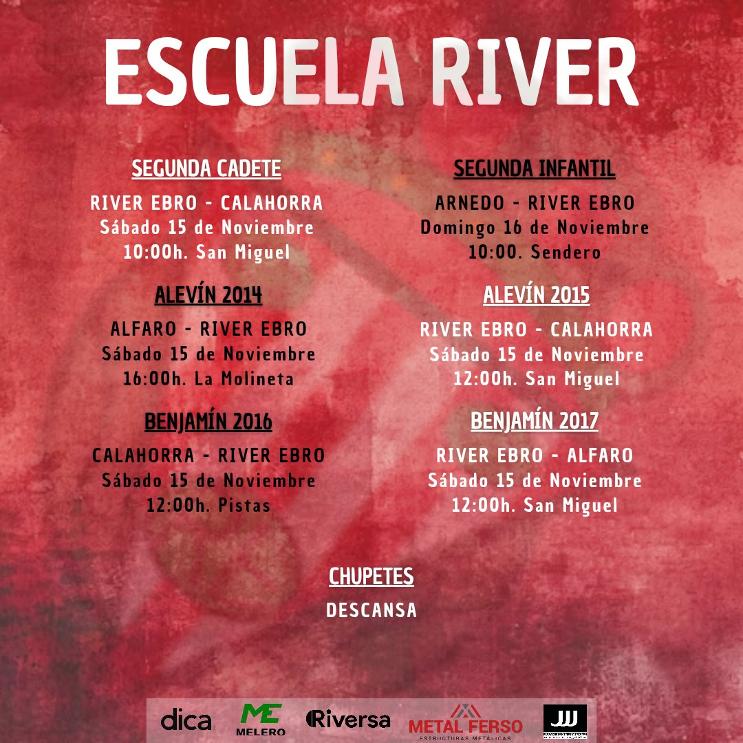 𝗛𝗢𝗥𝗔𝗥𝗜𝗢𝗦 𝗙𝗜𝗡 𝗗𝗘 𝗦𝗘𝗠𝗔𝗡𝗔 |

#aupariver⚪️🔴⚪️🔴⚽️💪🏼#contigosomosdoce