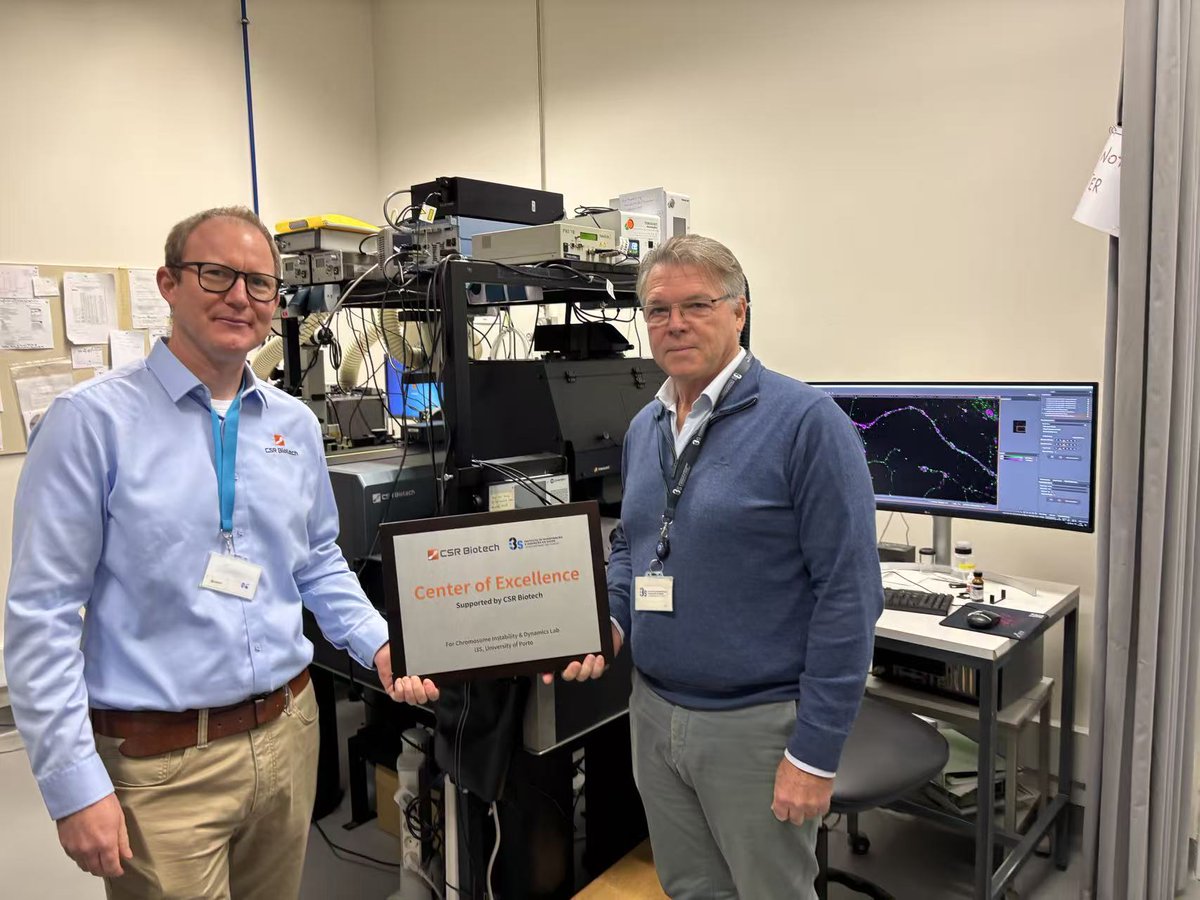 CSRBiotech's tweet image. Today we announced CSR Biotech’s first European centre of excellence at @i3S_UPorto , Portugal 🇵🇹 together with the i3S Director, Prof. @claudio_sunkel  🎉
Special thanks to Dr. @pm_sampaio , Dr. Helder Maiato, and Dr. Antonio Jose Pereira for their ongoing support.
#microscopy