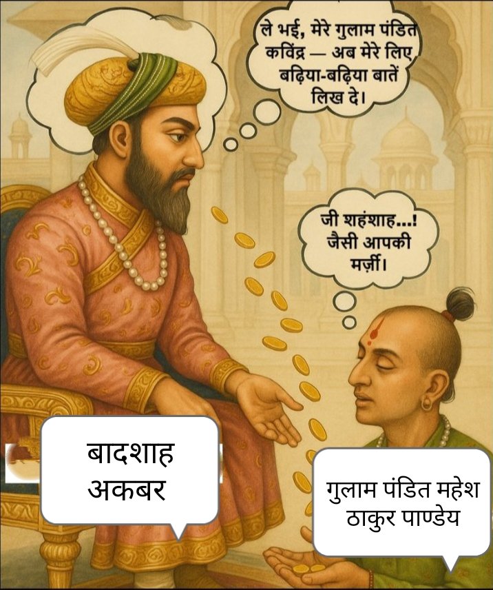 AdvAashishSingh's tweet image. 🪶 पोल खोल सीरीज़ में आपका स्वागत है

आज बात करेंगे —मुगल गुलाम 

पंडित महेश ठाकुर की
 मिथिला के राजपंडित या मुग़ल सत्ता के ‘दरबारी रणनीतिकार’?
1️⃣ परिचय

महेश ठाकुर (16वीं शताब्दी के उत्तरार्ध – 17वीं की शुरुआत) मिथिला के एक प्रसिद्ध मुग़ल विद्वान और दरबारी व्यक्ति थे।
मुग़ल…