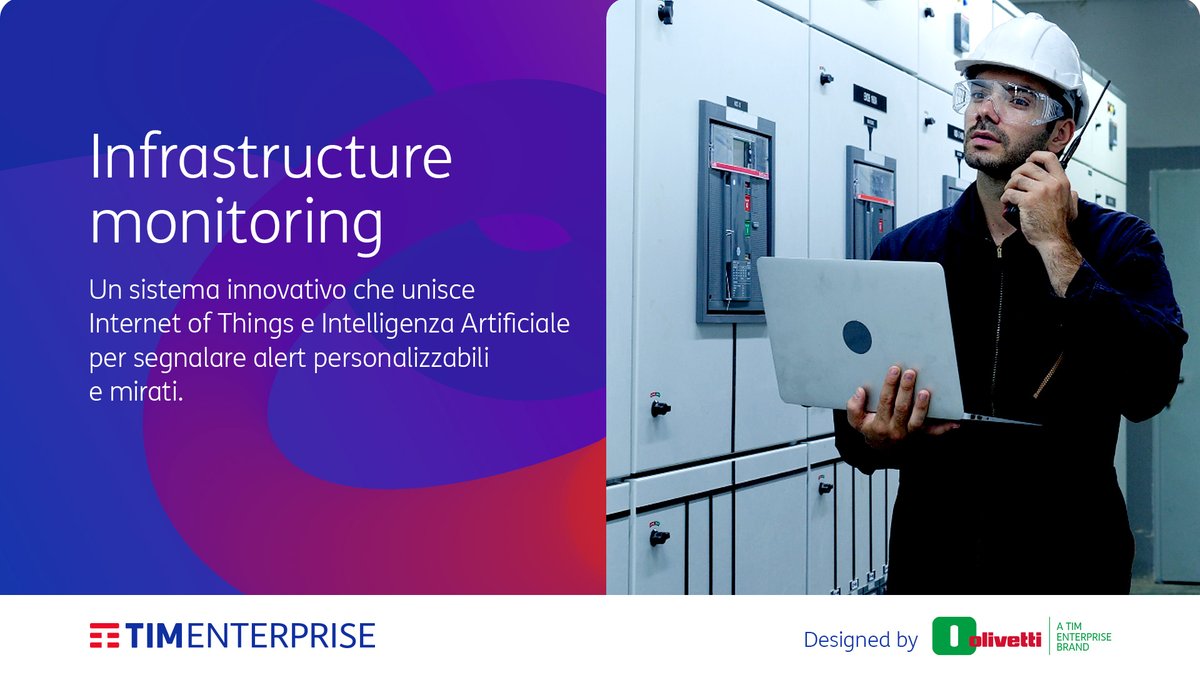 OlivettiOnline's tweet image. Scopri i vantaggi di #InfrastructureMonitoring, la soluzione @TIM_Enterprise powered by #Olivetti che unisce #IoT, #AI e #Cloud per monitorare infrastrutture complesse come gasdotti, dighe, ponti o impianti industriali 🚰📲

Info su ➡️ timenterprise.it/energy-e-utili…
#TIMEnterprise