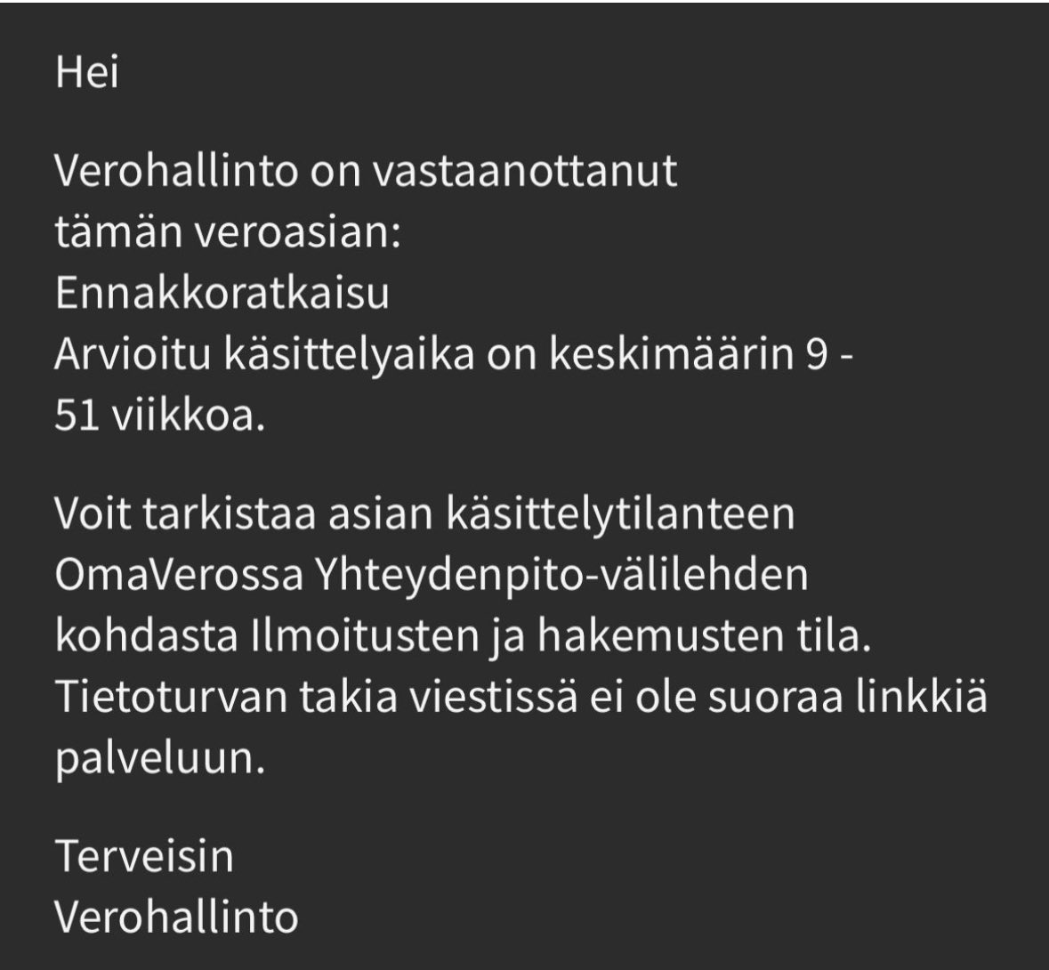 Tehokas verohallinto. Kuva Linkkarista ja aito.