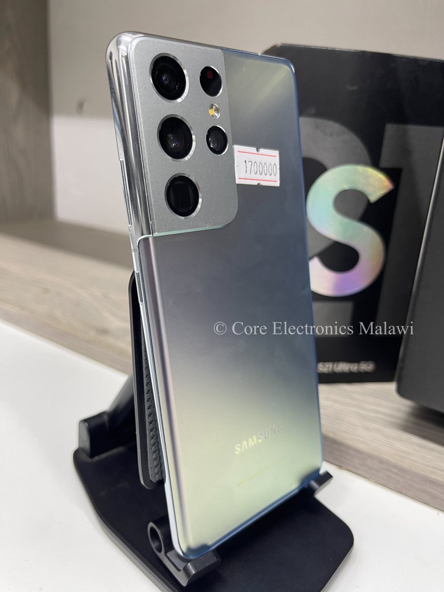 CoreMalawi's tweet image. Buy Samsung Galaxy S21 Ultra 5G( Black &amp;amp; Silver colors)  | 12GB RAM | 256GB Internal Storage | 108MP/40 MP | 5000mAh Battery | 16.8” AMOLED Display | Going at K1,700,000.00 | Contact: 0995 47 01 74
#coreelectronicsmalawi #samsung #GalaxyS21Ultra