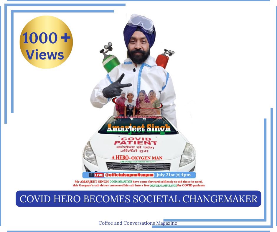 🎉 Celebrating 1000+ Views

COVID Hero Becomes Societal Changemaker is the inspiring story of Amarjeet Singh. His life's purpose to make every life count, has changed uncountable lives. Find out more about the man and the mission.
 
coffeeandconversations.in/conversations/…