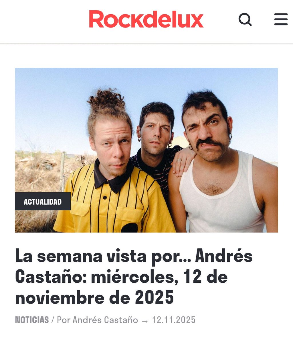 Ayer elaboré las noticias musicales, la actualidad semanal para <a href="/rockdelux/">ROCKDELUX</a>.
Por si gustan. rockdelux.com/actualidad/la-…