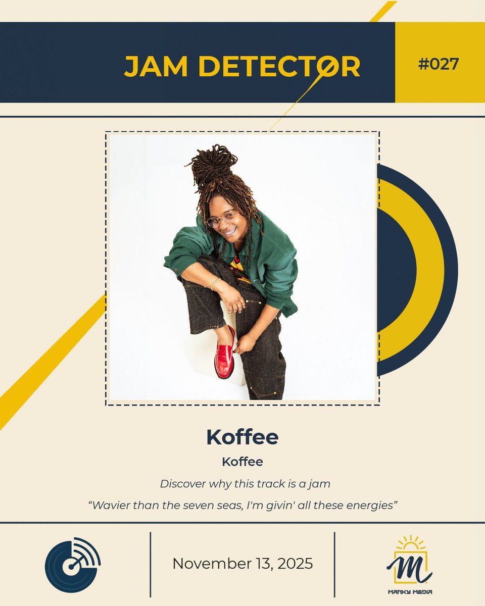 manky_media's tweet photo. @originalkoffee ’s “Koffee” is proof that roots can still sound futuristic. 🔥
#JamDetector #ReggaeVibes https://t.co/1hf28tMLfE