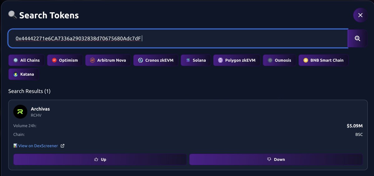 NEW LISTING

$RCHV (<a href="/archivas/">Archivas (build arc)</a>) is now listed on Votix!

🔗 0x44442271e6CA7336a29032838d70675680Adc7dF

Building the future, one block at a time - $RCHV is rising fast on the trending board. 

👉 Vote now at: votix.fun