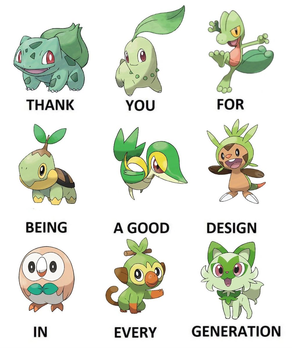 PokeDailyPost's tweet image. Grass starter supremacy 🌱