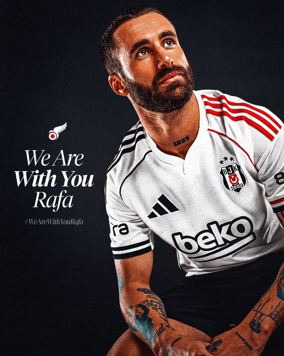 🦅 Beşiktaşlı taraftarlar #WeAreWithYouRafa etiketi ile Rafa Silva'ya destek oluyor.