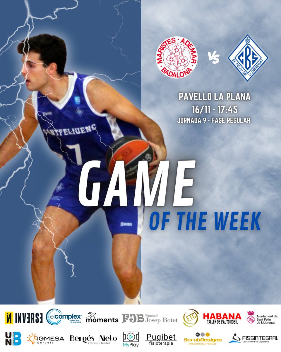 cbsantfeliuenc's tweet image. 🏀 GAME OF THE WEEK: SUPERCOPA MASCULINA

📅 Diumenge, 16 de novembre
⏰ 17:45h
📍 Pavelló La Plana
🆚 Maristes Ademar

Després del bon paper a casa, l’equip buscarà encadenar una altra victòria i seguir demostrant el seu potencial.

🔥 Força Santfe!

#CBSantfeliuenc #OrgullCBS