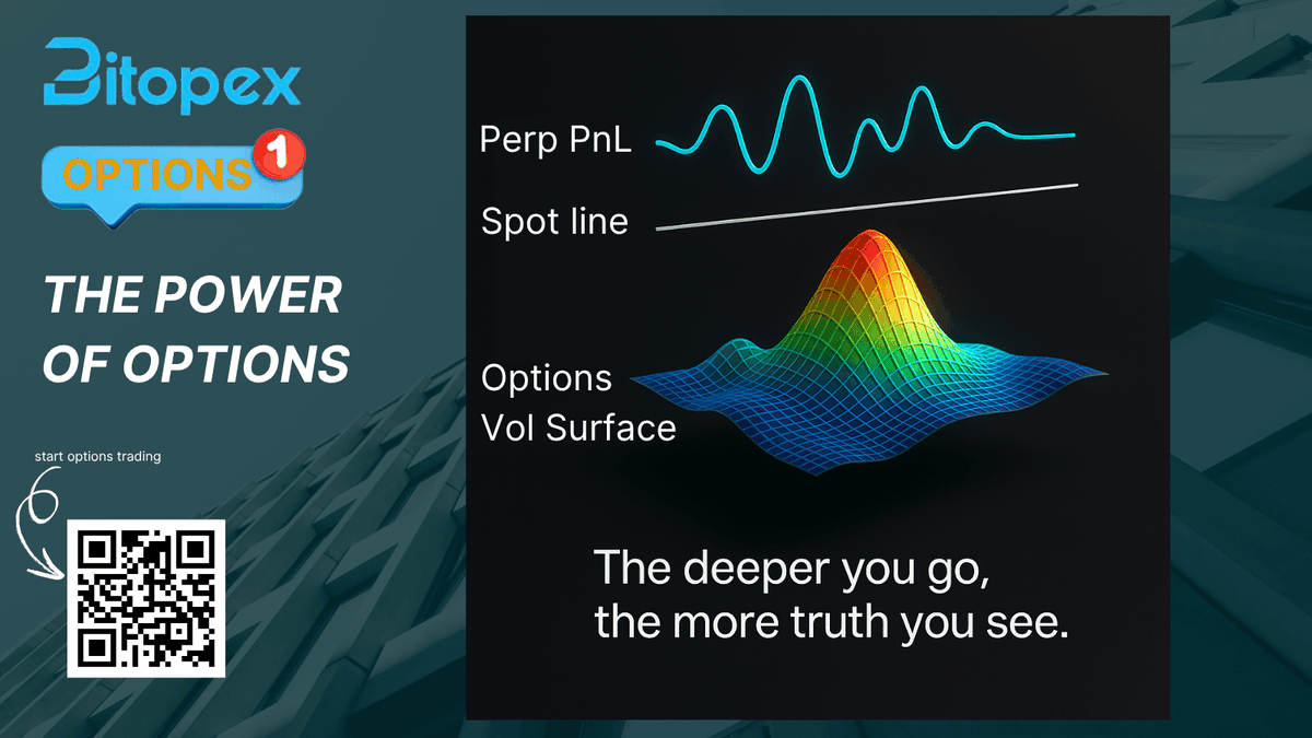BitopexIO's tweet image. 👀 Spot shows direction.
👀 Perps show stress.
⚡️ Options show the entire heartbeat of the market.

➡️ If you want to understand the real story under the price… read the volatility!

#CryptoTrading #CryptoOptions #BTC #BitopexTrading #Volatility