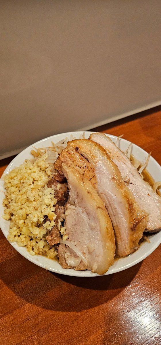 今日はLINGKAI女川店にてラーメン400gに生姜と豚マシ！ 今日も