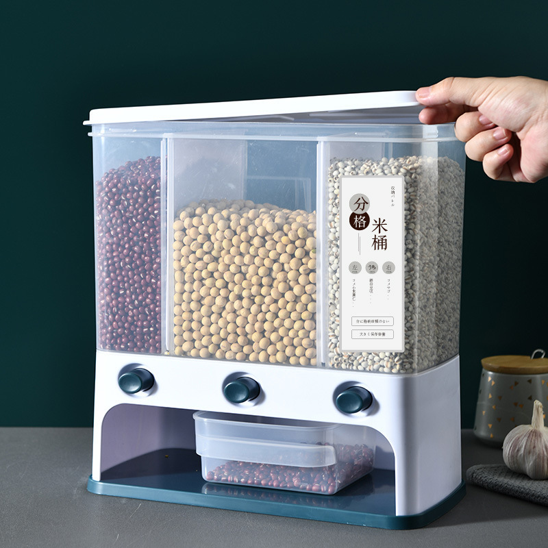 UnicunShop's tweet image. Say goodbye to messy pantries 👋! Our Wall-Mounted Whole Grain Storage Box keeps your dry goods fresh &amp;amp; organized.  Just press to dispense! 🤩  unicun.com/product/food-s… #kitchenorganization #storagehacks #pantrygoals