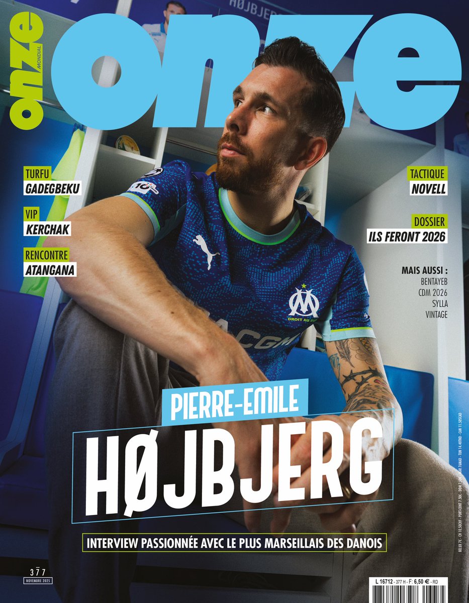 OnzeMondial's tweet photo. ⚠️Alerte Kiosque⚠️

Onze Mondial n°377 : Pierre-Emile Højbjerg, le plus marseillais des Danois !
➡️ Dossier : Coupe du Monde 2026 ⭐️
➡️ ITV : @kyshasylla_, @bentayeb_tawfik, Valentin Atangana et Luan Gadegbeku🎙
➡️ Instant tactique : @carlesmnovell 👨‍🏫
➡️ Made in France : ambitions en berne 🇫🇷
➡️ VIP : @kerchak9b 🎶