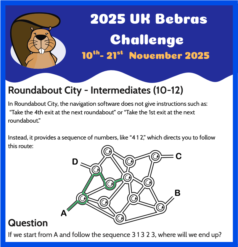 PutteridgeHSch's tweet image. Today, our Y10 &amp;amp; Y11 Computer Scientists are diving into the Bebras Challenge @bebrasuk by @RaspberryPi_org! They&apos;ve got 45 minutes to solve as many computational thinking puzzles as possible.

Take a look at this sample puzzle and let us know your answer in the comments!