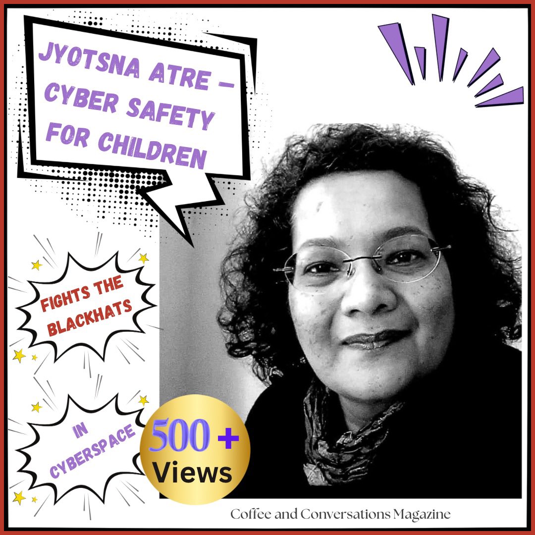 🎉 Celebrating 500+ Views

Jyotsna Atre: Cyber Safety For Children is a must read for understanding the importance of cyber well-being in children, and the steps that can be taken to inculcate cyber safety. 

coffeeandconversations.in/conversations/…