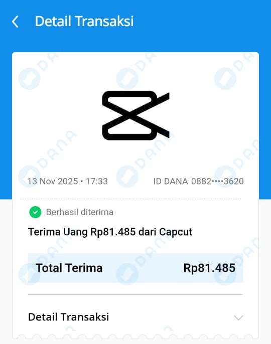 alhamdulilah maaciiii dapat 5 dolar di rupiahin mayan juga 🤣 ayo gais buruan mumpung capcut lagi baik hati waktunya sampe nanti malem jam 00.00 aja loh tutor nya di rep yaa