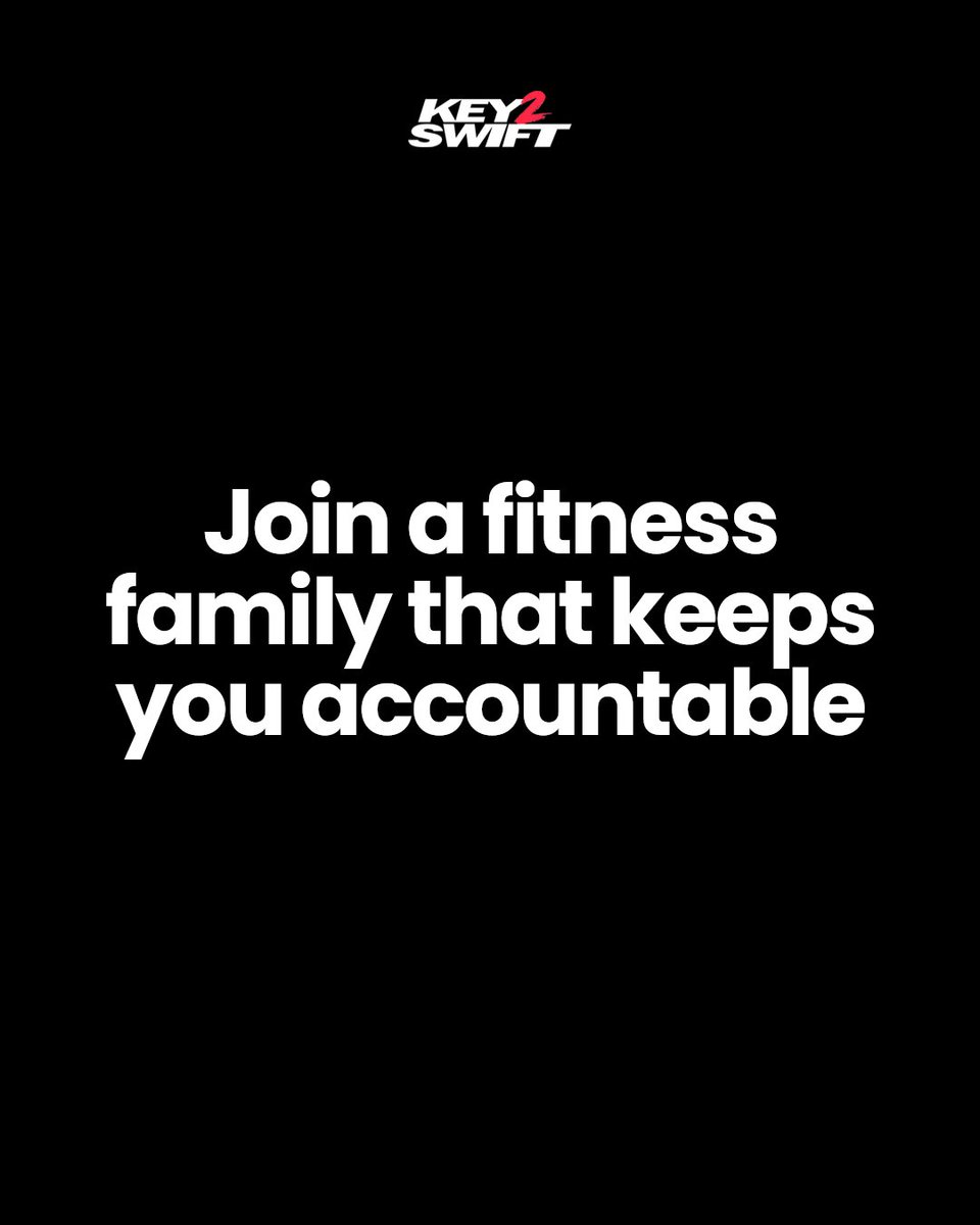 Key2Swift's tweet image. Finding the right fitness community changes everything. At Key 2 Swift, we build support systems that keep you accountable and inspired. Ready to find your fitness family? Start today. key2swift.com