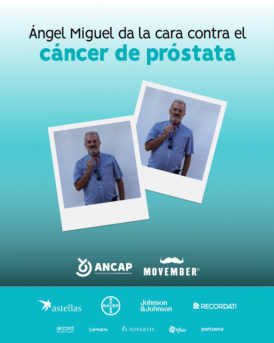 ancap_es's tweet image. 💙 Este #Movember, Ángel Miguel se pone el bigote y da la cara para visibilizar el #CáncerDePróstata.

🙌 Un gesto solidario que ayuda a romper el silencio y a recordar que la #prevención empieza con una conversación.

🧑‍⚕️ Es tu turno. Hazte la prueba.

#DamosLaCara #ANCAP