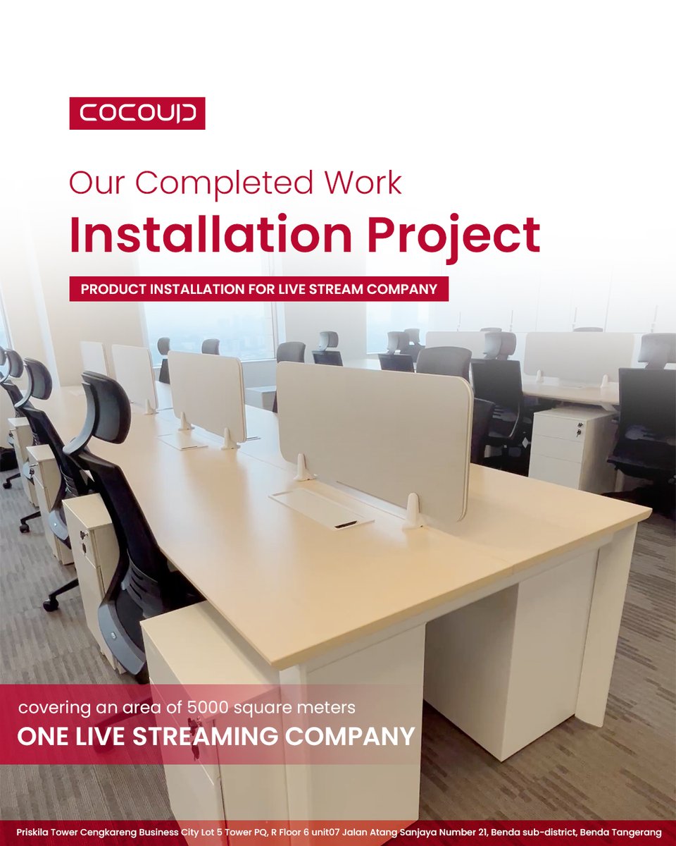 cocoupfurniture's tweet image. Proyek terbaru selesai dengan sempurna! 💼
Setiap tahap, dari konsep hingga instalasi, dikerjakan dengan ketelitian dan dedikasi tinggi.
Ingin ruang kerja seperti ini juga? DM kami atau kunjungi showroom kami hari ini 👋
#cocoupfurniturekantor #modernworkspace #officefurniture
