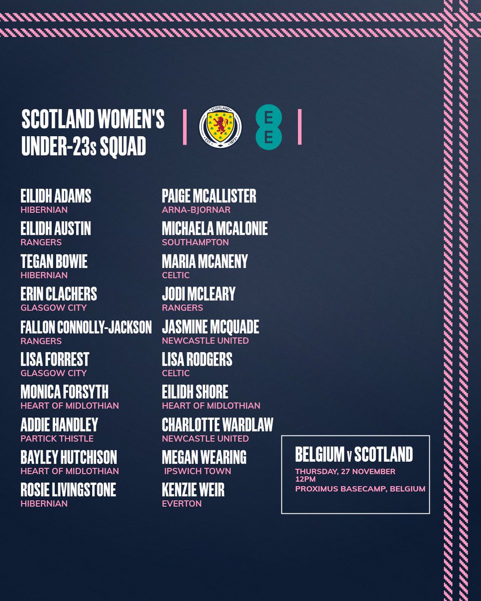 ScotlandNT's tweet image. #SCOW23s | Our Women’s Under-23s&apos; will face Belgium in an International Friendly later this month.

➡ Read more here: scotfa.co/scow23nov25

#YoungTeam