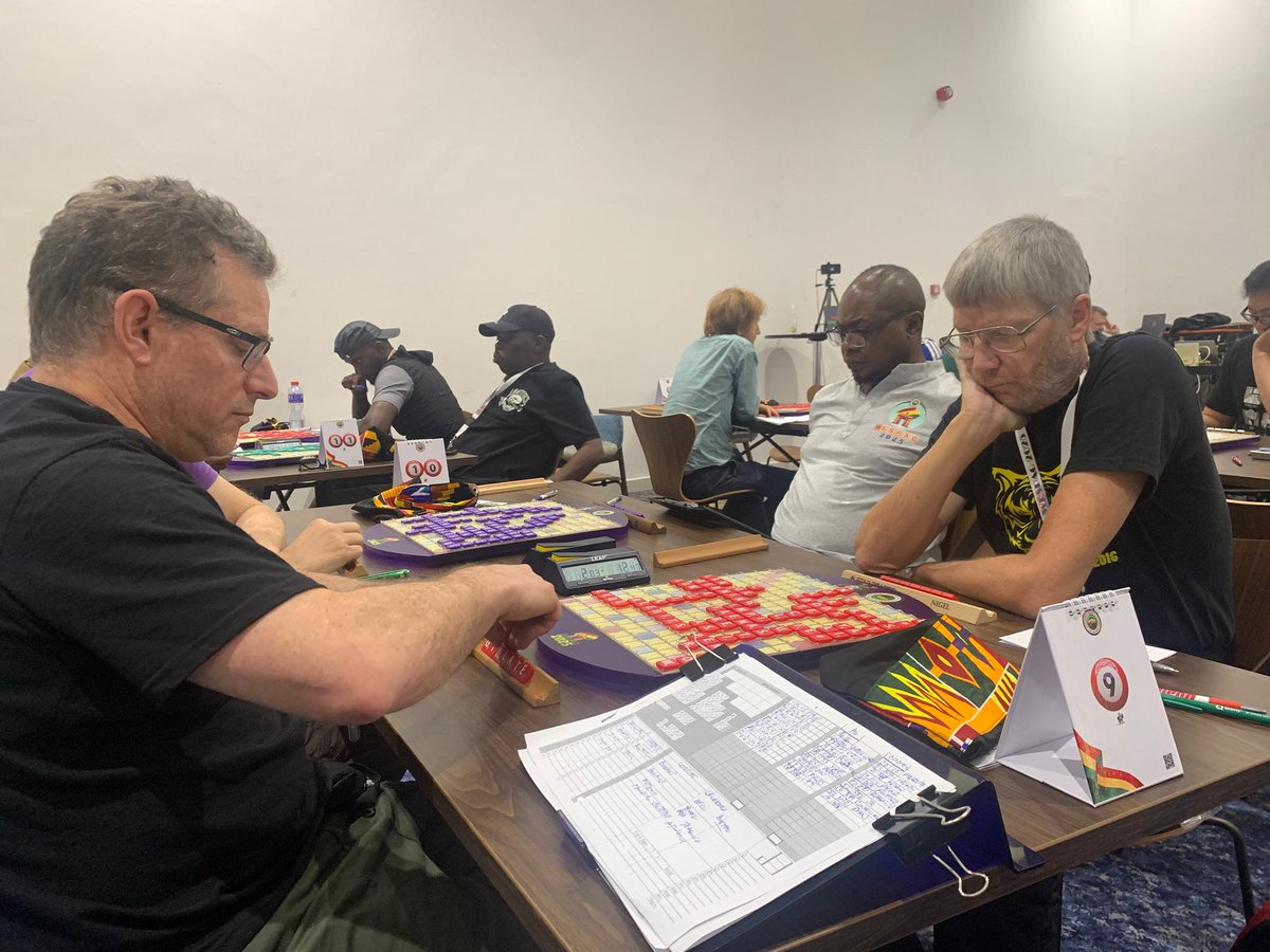 ScrabbleUganda's tweet image. #wespac2025 Day 3.
Geria Richard and Apuuli Davis representing Uganda. 

 Who are you watching out for? @WorldScrabble
#1 Nigel Richards, renowned Nigerian Doko, or the East African giants? 

Follow for updates 🔗
wespac.ghanascrabble.com/tsh/wespac2025…

#scrabble #scrabbleuganda