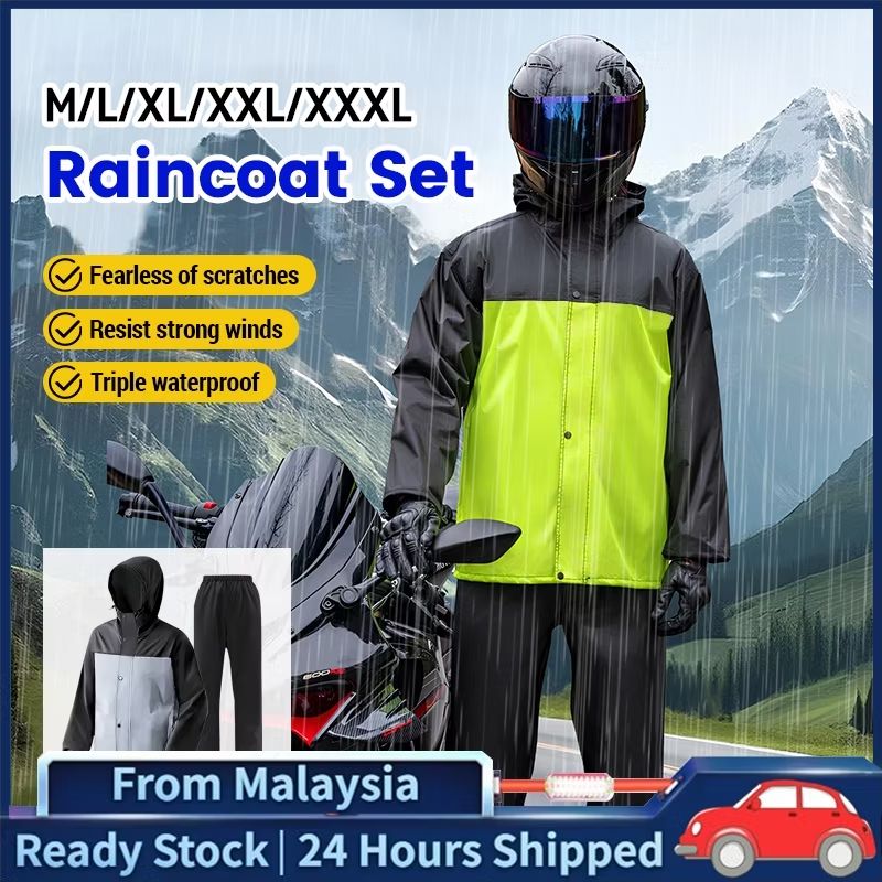 mrcabuk's tweet photo. Check out Motorcycle Rainsuit Motor Raincoat Baju Hujan Strips Safety Bright Reflective Motorbike Baju 雨衣【5 size】 for RM30.90. Get it on Shopee now! https://t.co/iUIzQqlznK https://t.co/jRjCz4fXDT