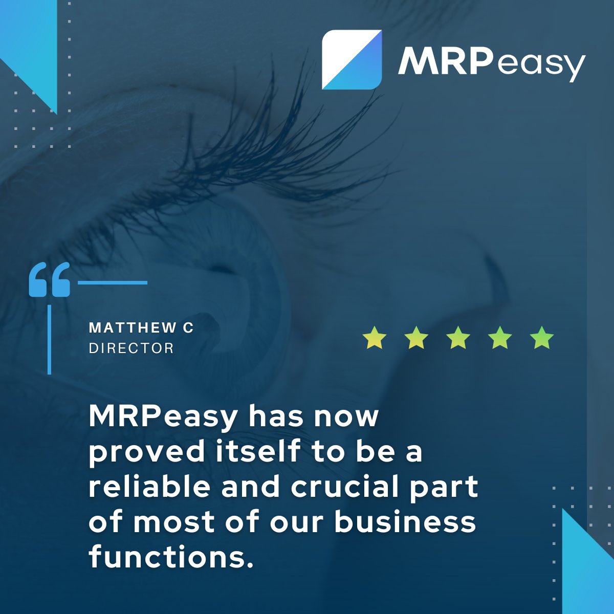 mrpeasy's tweet image. Customer feedback ⭐

MRPeasy gives us the core functionality we need...

Full feedback in the comments 👇

#mrpsoftware #erpsoftware #manufacturing #productionplanning #productionscheduling #manufacturingsoftware #manufacturingerp #inventorymanagement #Capterra #UKmanufacturing