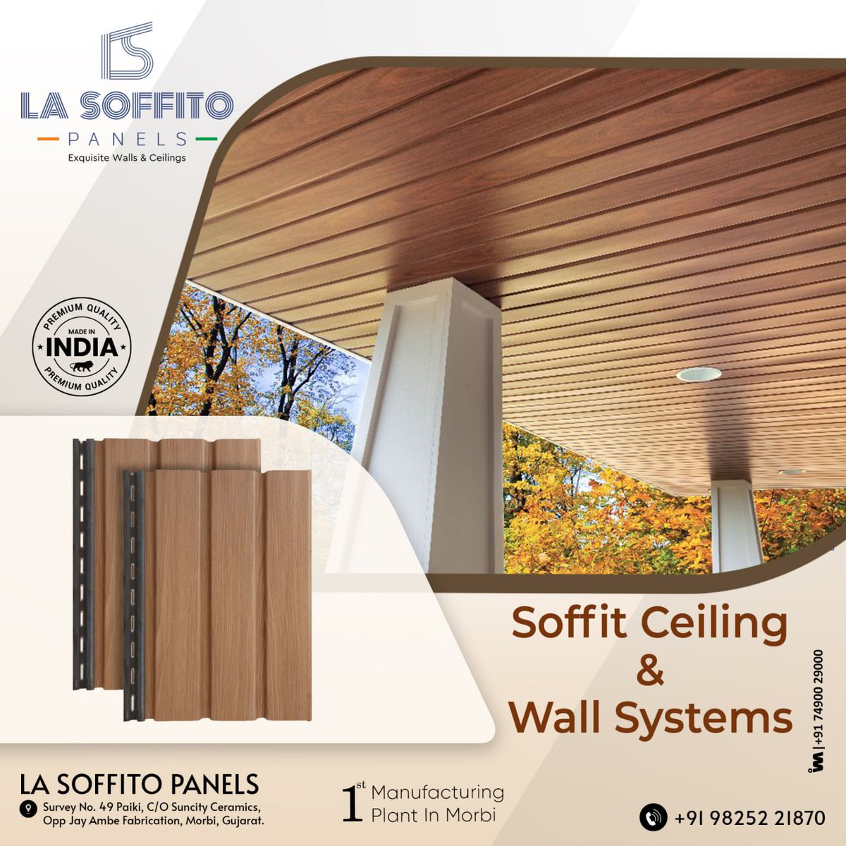 ibais_wooden's tweet photo. LA SOFFITO PANELS (MORBI)
For enquiry via WhatsApp click:
https://t.co/kc1sxxi6Wc
Mr. Sanjay Detroja-+91 9825221870
#soffitceiling #ceilingpanels #wallceilings #wallpanels #wallinterior #lasoffito #soffitpanels #lasoffitoceilings #wallsystems #wallceilingsystems
.
@ibais_wooden https://t.co/xHCDTMG4Kj