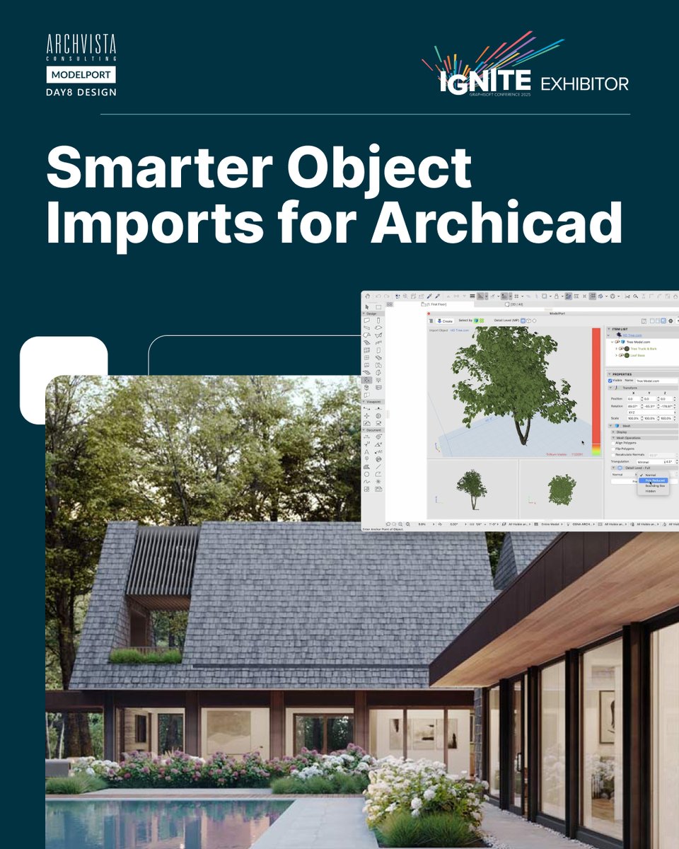 GraphisoftUK's tweet image. Didn’t make it to Graphisoft IGNITE?
We’ve gathered our top AEC tech partners in one place — from VOLUM3 &amp;amp; Archi-XT to LAND4, Enzyme, Chaos, ModelPort &amp;amp; Éptár.

💡 Explore their tools and watch event highlights on demand:
bit.ly/4hDiAKI

#BIM #GraphisoftIGNITE #AEC #MEP