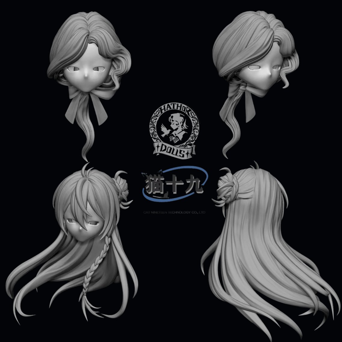 💐1/8スケールドール向けヘアパーツ 新作進捗告知💐 新作ブラインド