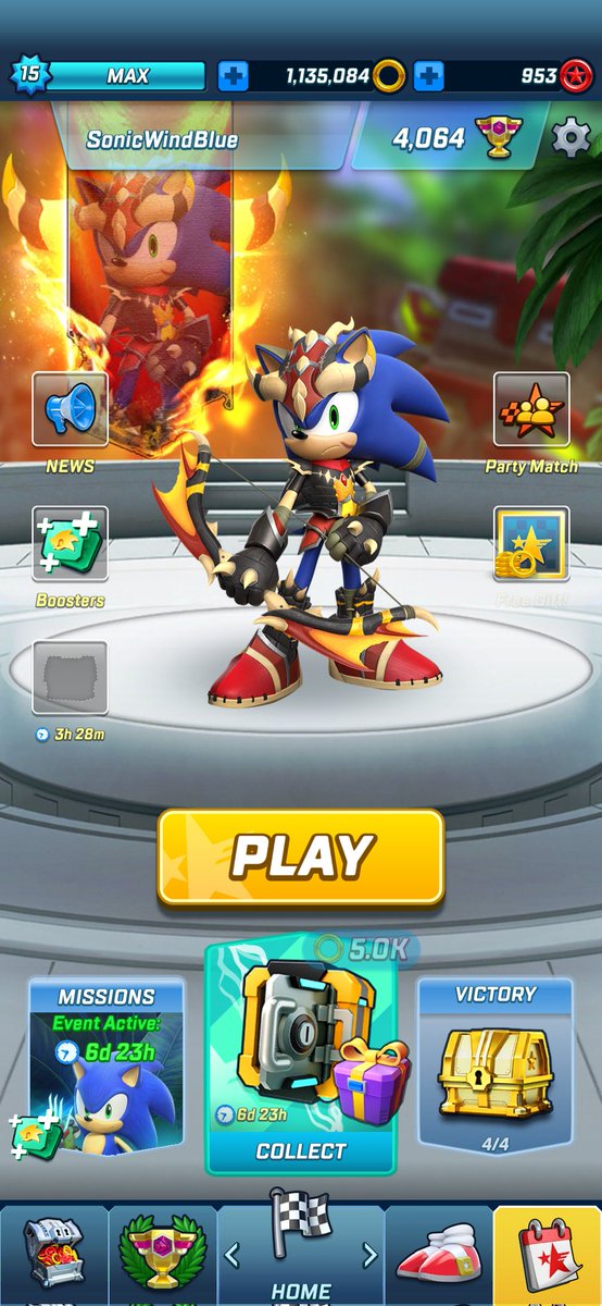 SonicWindBlue's tweet image. Dragon Hunter Sonic&apos;s Event is now live in #SonicForces. Including a fire looking splash screen and podium background.