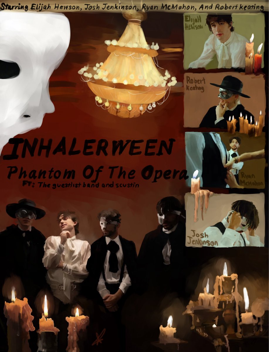 lonelylouu's tweet photo. #INHALERWEEN Phantom Of The Opera poster drawing https://t.co/3JacSk9wx8