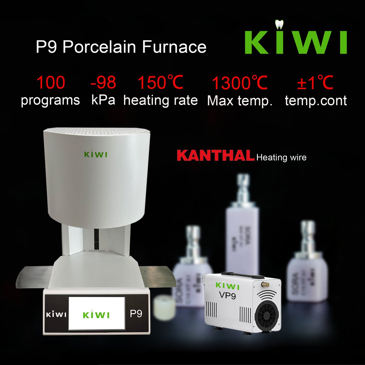 John_88988's tweet image. #P9 #DENTAL #PORCELAIN #FURNACE #Fast #smart steady #ceramic #sensitive-touch-screen #Kanthal heating wire 100 programs #Quick #heating-rate,150 °C/min Rapid #cooling #accuracy ±1°C Automatically opened in the #cooling stage One-click #temp. #calibration #ceramica #IDS
