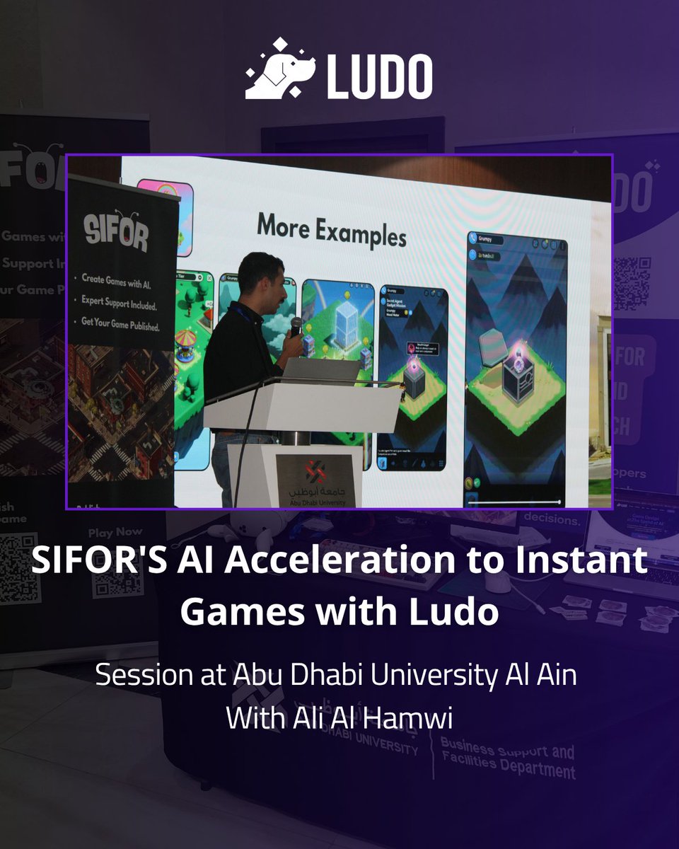 We’re excited to share images from last month’s AI &amp; Software Engineering Innovation Day, where our BD Manager, Ali Al Hamwi, led a session on how SIFOR uses Ludo. 

Thanks to Abu Dhabi University’s CSIT Dept &amp; everyone who attended!

#AI #SoftwareEngineering #AIInnovations
