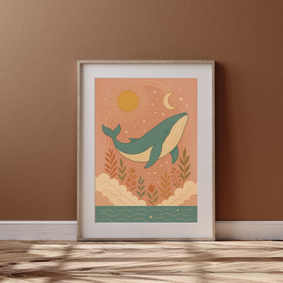 LivSolara's tweet image. Dreamy oceans and celestial calm 🐋
This boho whale art print brings warm, mystical vibes — printed on premium museum-quality paper through INPRNT. Perfect for cozy spaces, nurseries, and boho interiors.
#BohoArt #WhaleArt #INPRNT #MuseumQuality #ArtPrint #BohoDecor