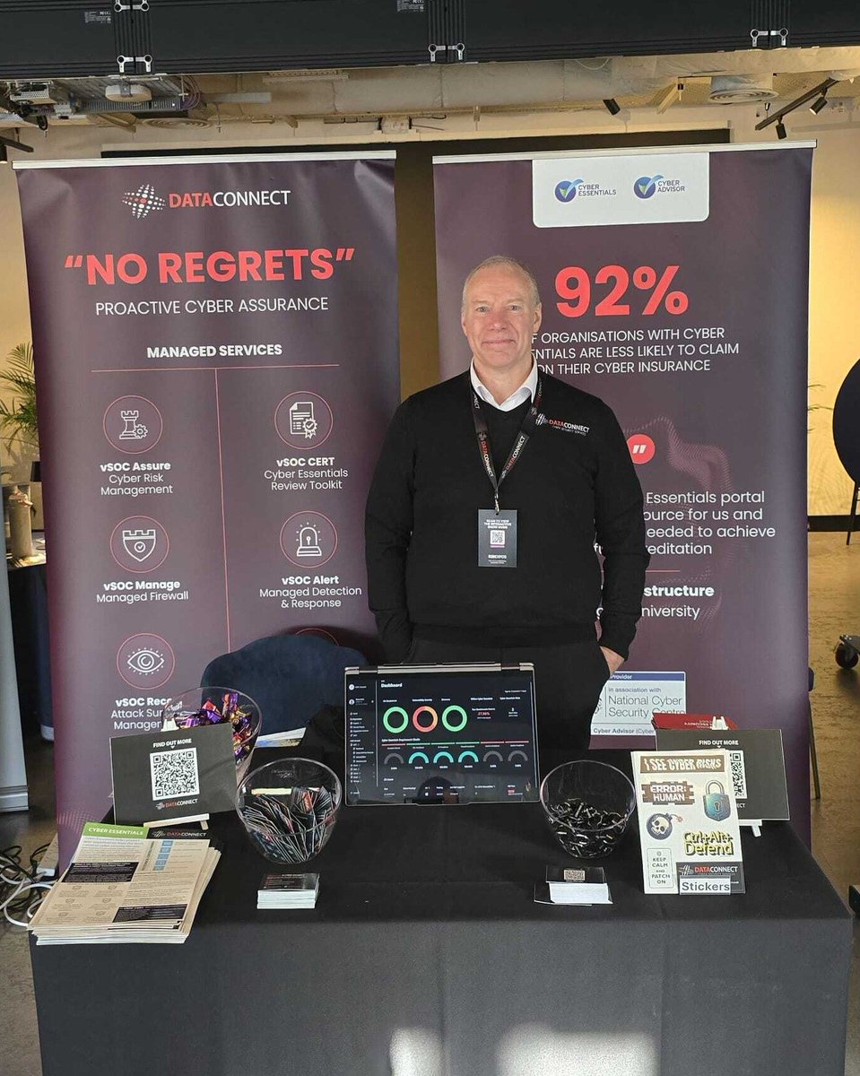 DataConnectUK's tweet image. Did you know that organisations with #CyberEssentials are 92% less likely to make a cyber insurance claim?

Right now we’re at St Andrew&apos;s Stadium explaining why this is the case! Head over to learn more about Cyber Essentials.

@IASME1 #CyberSecurity #Birmingham #CyberResilience