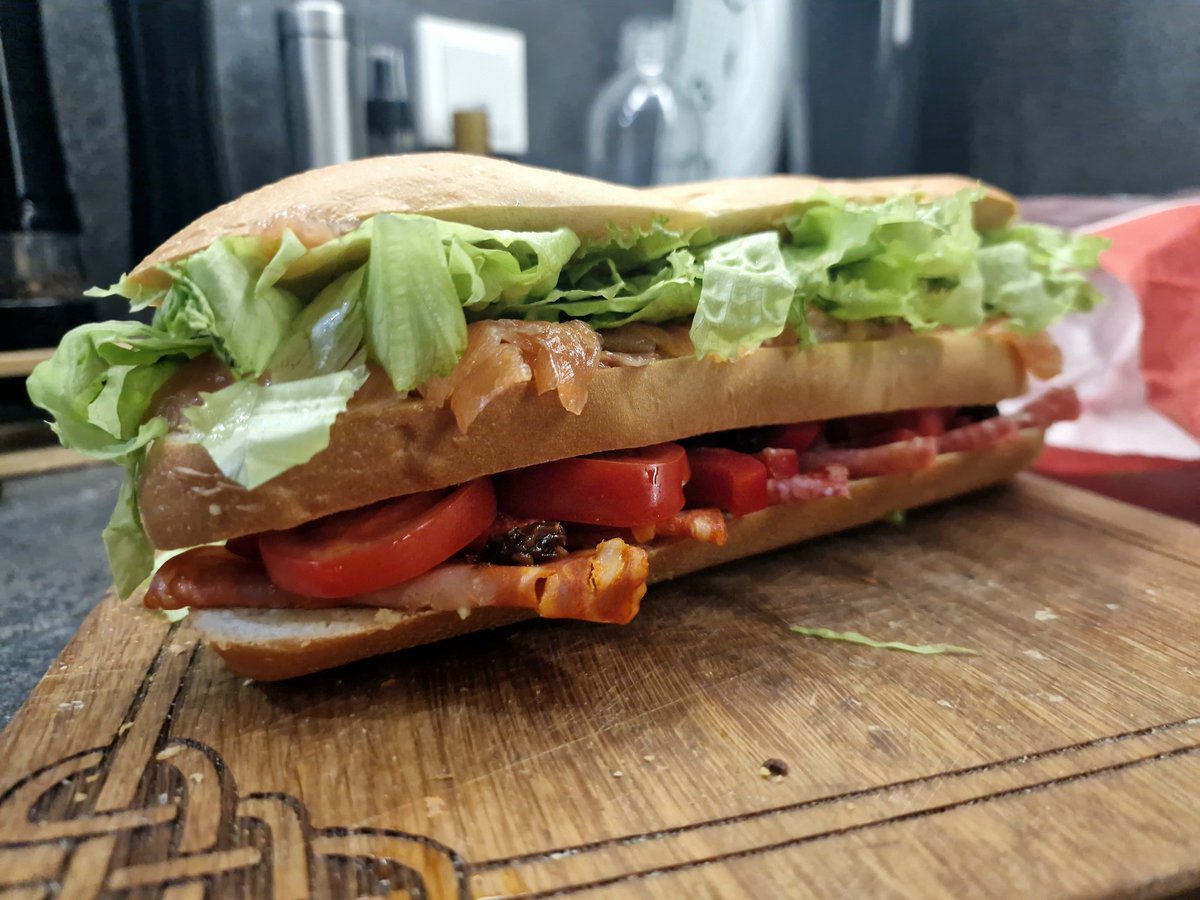 nibbydev's tweet image. i highly recommend buying and curing some salmon yourself its mega easy and you get to eat sandwiches like this for lunch for a whole week. subway aint got nothing on me 😎😎