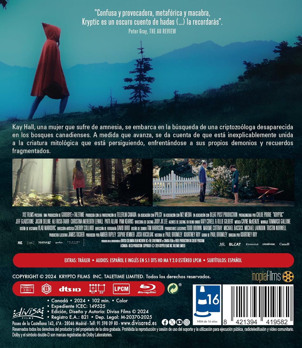FilmsAmaray's tweet image. Ya está disponible a la venta &quot;Kryptic&quot; (2024) en bluray, edición de @InopiaFilms / @DivisaFilms 📀🔽

TRAILER👉youtube.com/watch?v=oJI7X2…