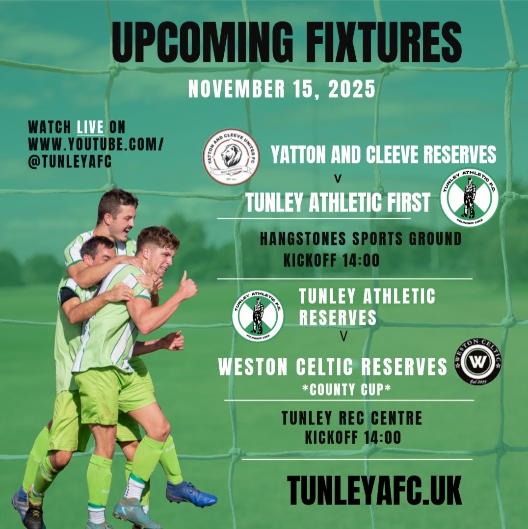 Double trouble! Which match will you be attending on Saturday? 
Tunleyafc.uk
#tunleyafc
#UpTheTun