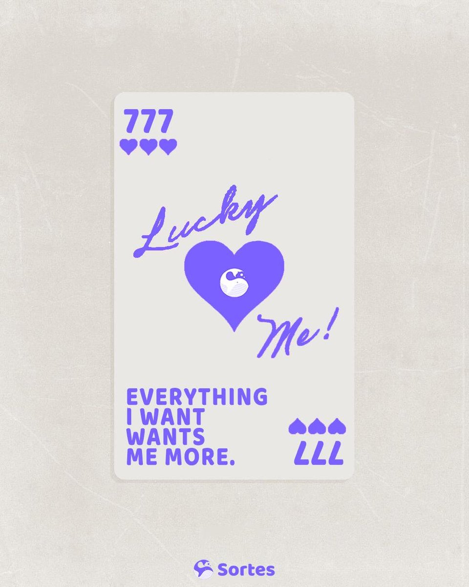 sortesfun's tweet image. lucky you

lucky me

lucky us 7⃣7⃣7⃣💜💜💜